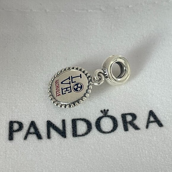 Pandora Love Nashville Dangle Charm Nashville Flag Pendant S925 Sterling silver - Picture 3 of 4
